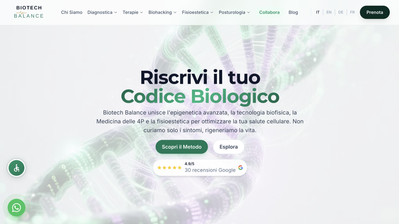 Biotech Balance - Case Study GENESIS AI Biohacking Valtellina